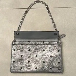 MCM Trilogie Backpack in Berlin Silver ~ size 37 MCM | Bags | Mcm Trilogie Backpack In Berlin Silver Size 37  main image 3